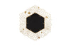 Hexagon Honeycomb Mirror Brass
