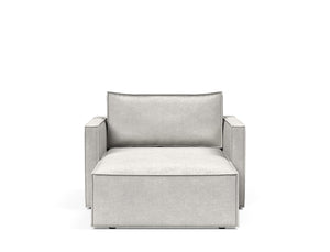 NEWILLA LOUNGER CHAIR W/SLIM ARM RESTS, 39"X61"