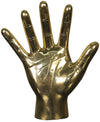 Open Hand Antique Brass Metal Alloy Sculpture