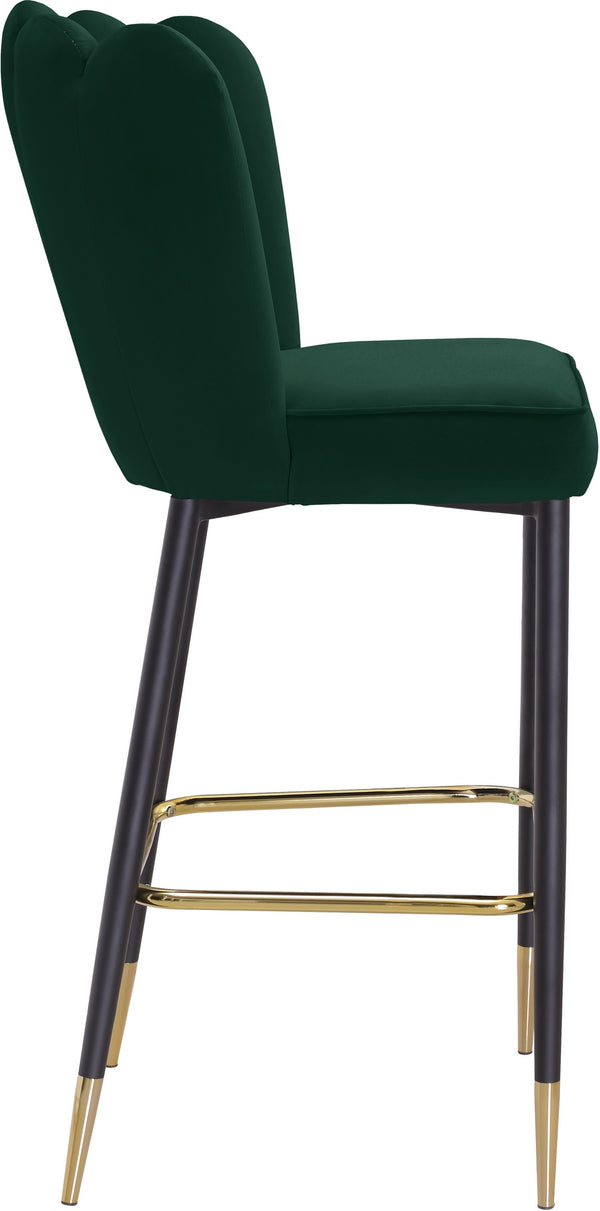 Anita Stool In Green Velvet