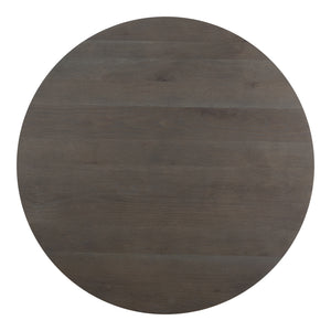 Moe's Folke Round Coffee Table in Dark Brown Oak