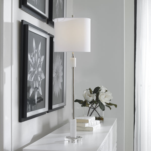 Sussex Nickel Buffet Lamp
