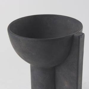 Sariah  9.1L x 8.3W x 10.8H Black Ceramic Vase