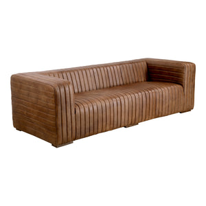 Castle Sofa in Brown Leather