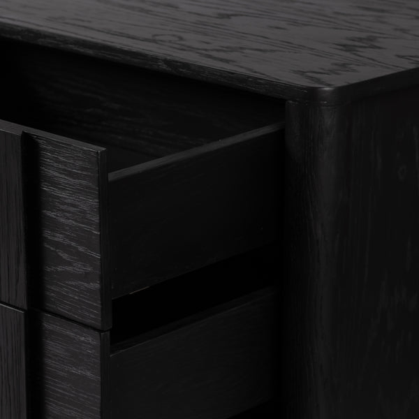 Pollard Media Console In Brushed Ebony Oak