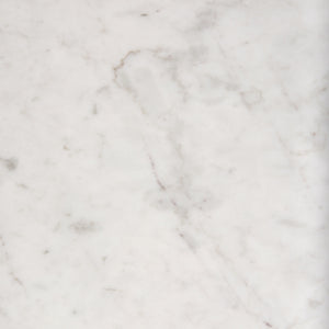 Lucas 30x30 White Marble Top Black Metal Base Coffee Table