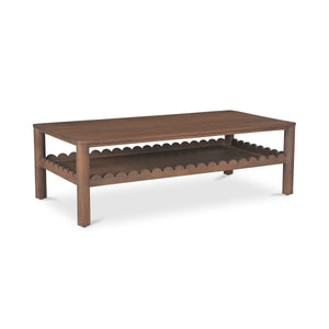 Wiley Coffee Table in Vintage Brown with Shelf