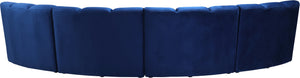 Lynda 4pc. Modular Sectional In Navy Velvet