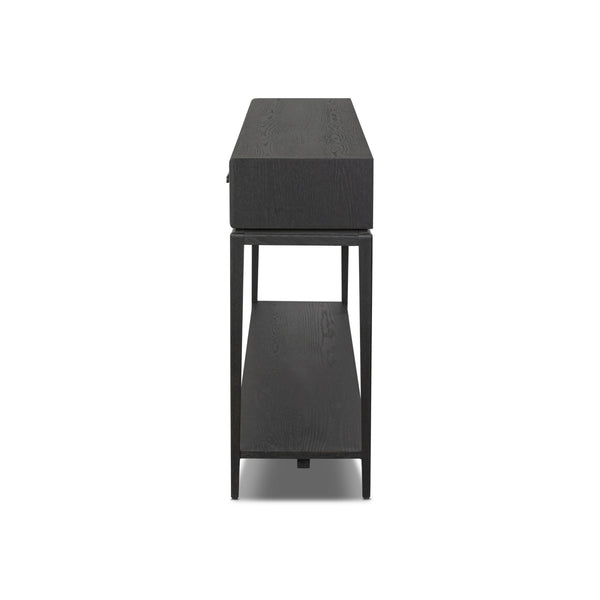 Rosenell Console Table - 78" - Black Oak Solid