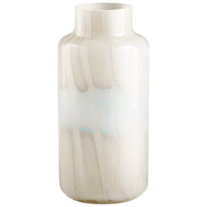 Large Lucerne Vase in Tan and Aqua