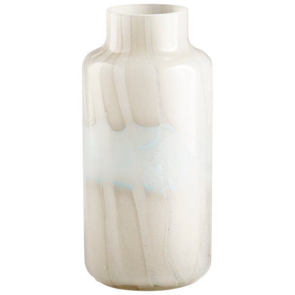 Large Lucerne Vase in Tan and Aqua