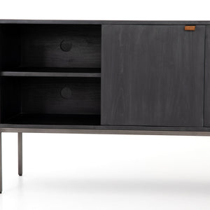 Trey Media Console in Black Wash Poplar