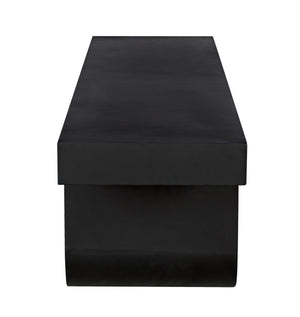 Evora Industrial Steel Coffee Table in Matte Black