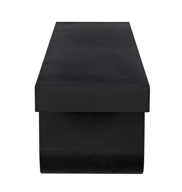 Evora Industrial Steel Coffee Table in Matte Black