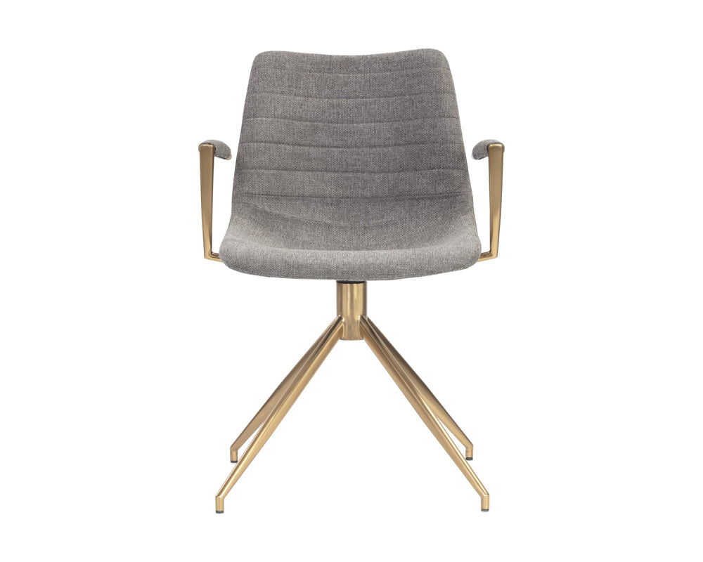 Andres Swivel Dining Armchair - Belfast Koala Grey