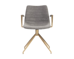 Andres Swivel Dining Armchair - Belfast Koala Grey