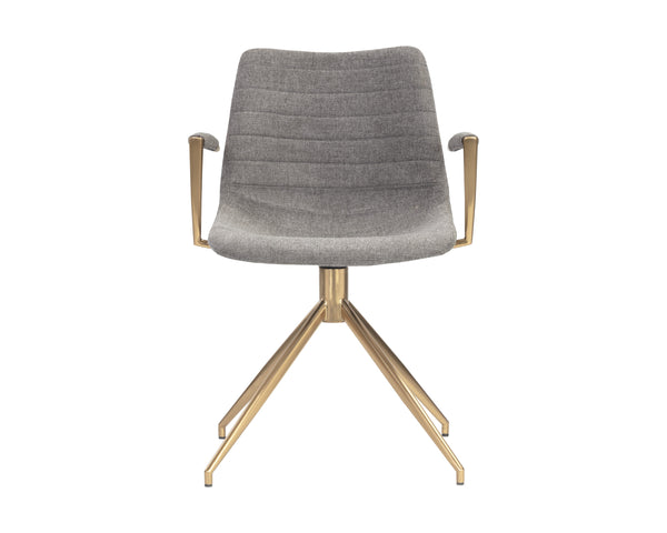 Andres Swivel Dining Armchair - Belfast Koala Grey