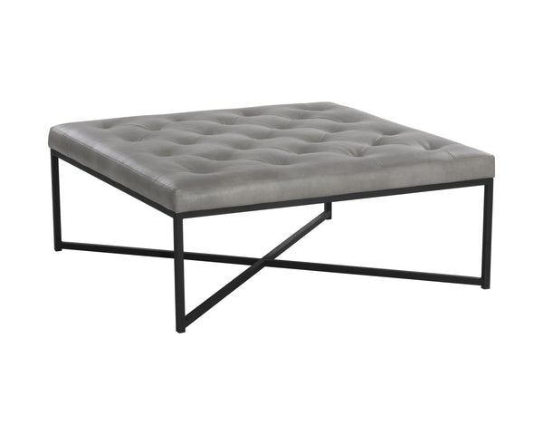ENDALL OTTOMAN - BLACK - BRAVO METAL