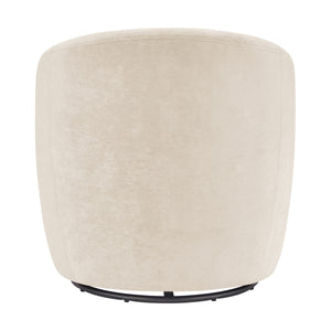 Regina Velvet Swivel Accent Arm Chair, Dainty Cream