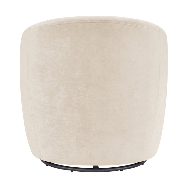 Regina Velvet Swivel Accent Arm Chair, Dainty Cream