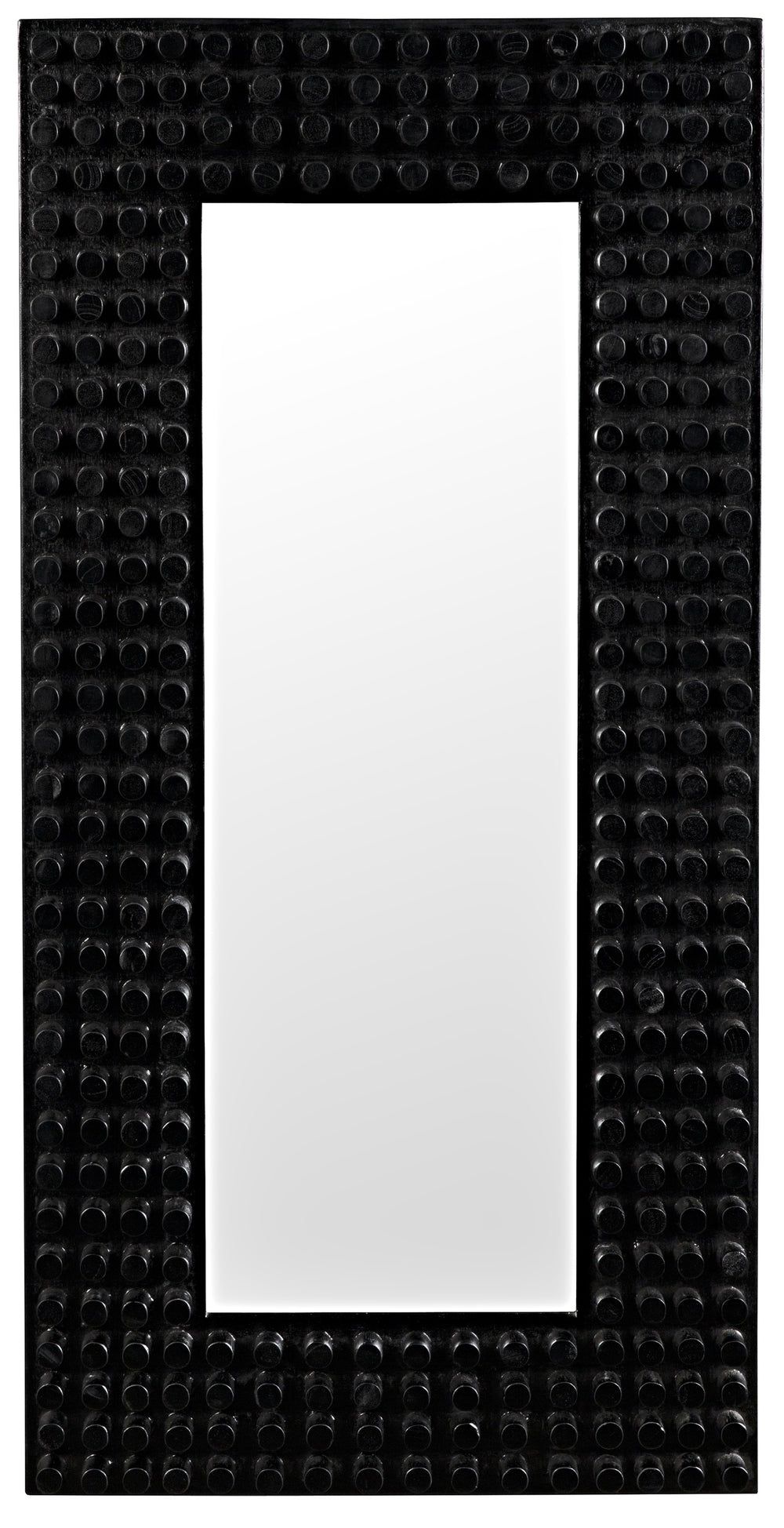 Faustus Sungkai/Mindi Mirror in Charcoal Black Finish