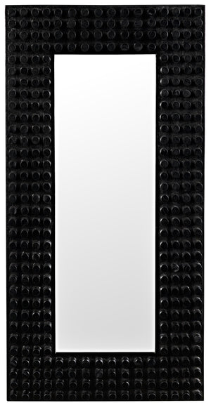 Faustus Sungkai/Mindi Mirror in Charcoal Black Finish