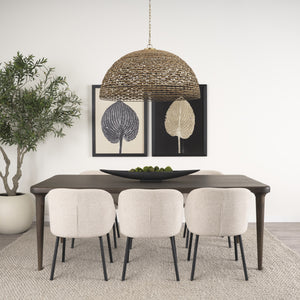 Shannon Dining Chair w/ Oatmeal Fabric & Matte Black Metal