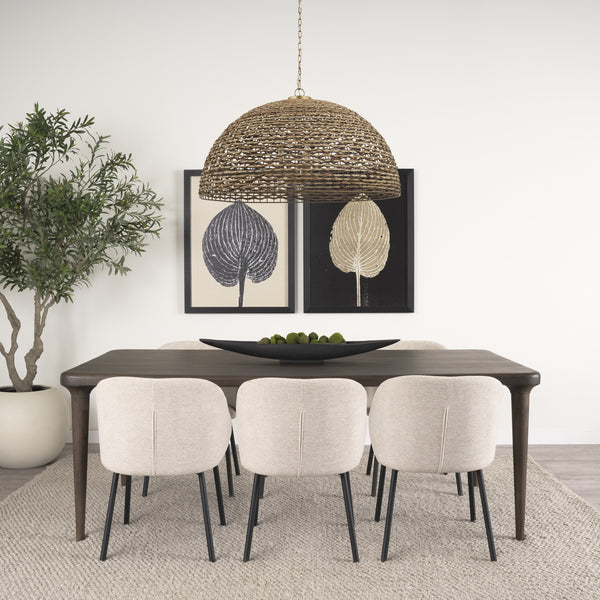 Shannon Dining Chair w/ Oatmeal Fabric & Matte Black Metal