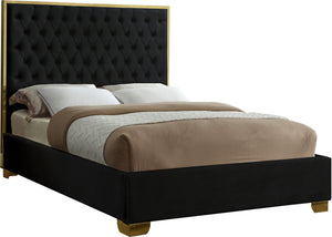 Jared King Bed In Black Velvet
