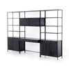 Trey Modular Wall In 2 Bookcase In Desk In Black