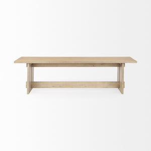 Aida 18H Light Brown Wood Dining Bench