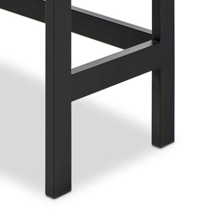 Hayward Cabinet In Natural Walnut-Black Aluminum-Black Iron