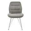 Raven Velvet Fabric Dining Side Chair In Gravel Gray (Set of 2)