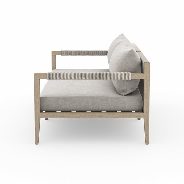 Sherwood Outdoor Sofa In 63" In Brown/Stone Gr