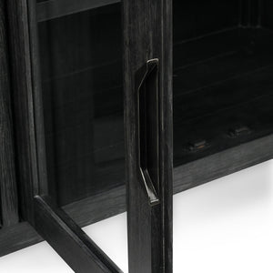 Macarthur Solid Wood 4-Drawer Cabinet in Antique Black