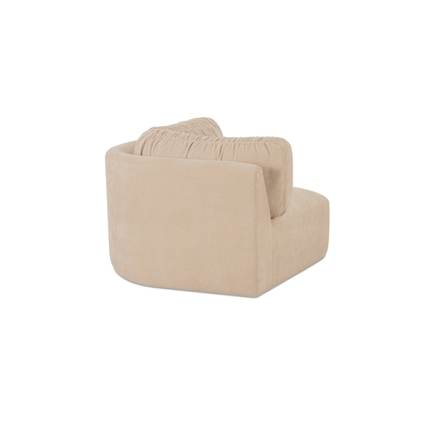 Moe's Matina Corner Chair in Oatmeal Chenille