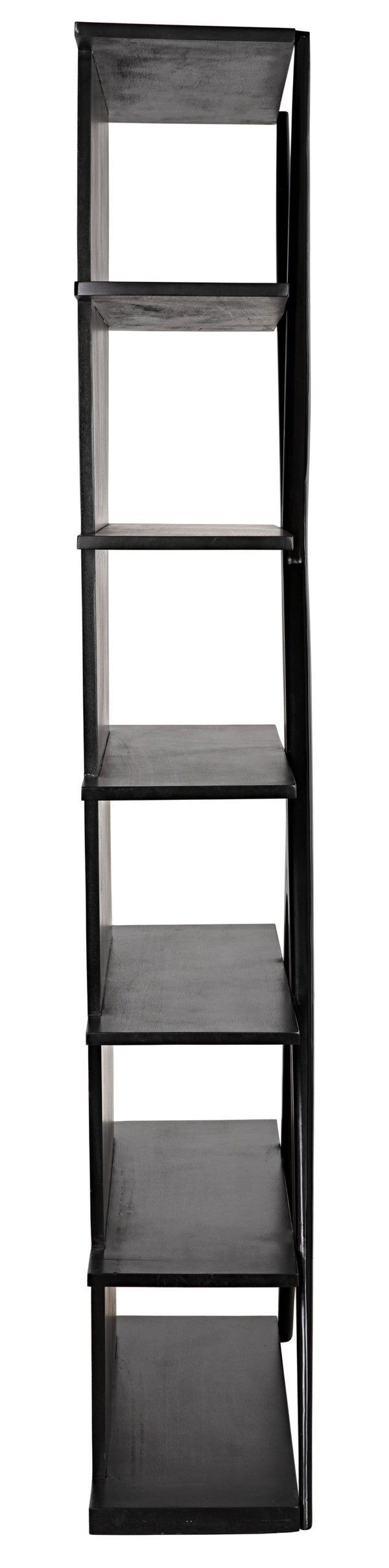 Vetra Teak and Veneer Bookcase in Hand-Rubbed Black