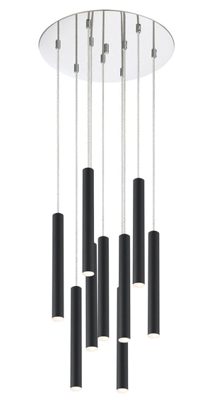Forest 9 Light Island/Billiard in Chrome Finish
