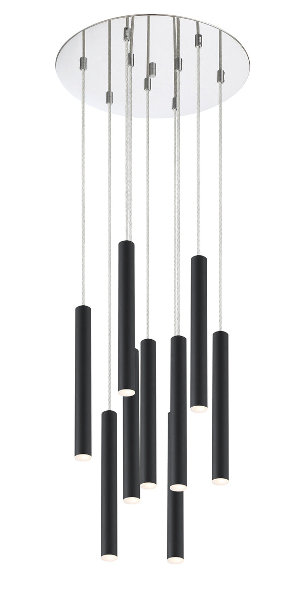 Forest 9 Light Island/Billiard in Chrome Finish