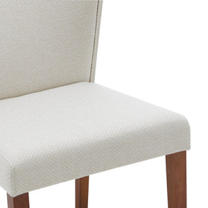 Albie Fabric Dining Side Chair In Cardiff Cream (Set of 2)