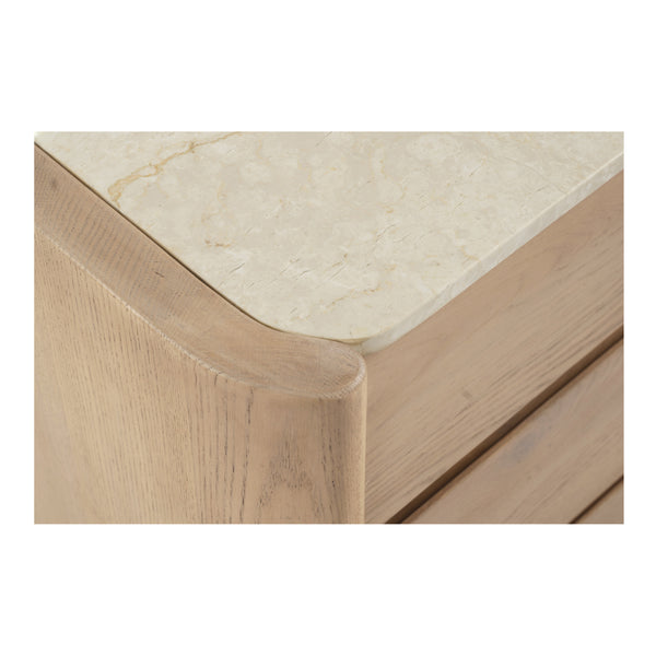Lane 6 Drawer Dresser with Marble Top