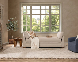 Audrey Backless Sofa with Feather-Down Cushions
