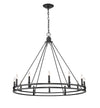 Dennison 12 Light Chandelier in Matte Black Finish