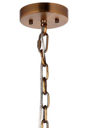 Scalloped 1-Light Pendant, Boucle Linen