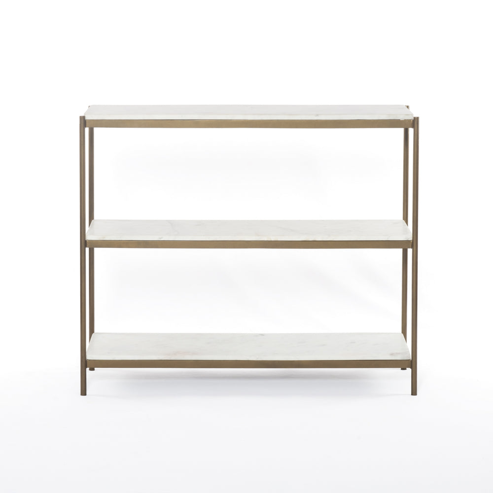 Felix Small Console Table In Antique Brass