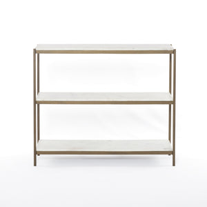 Felix Small Console Table In Antique Brass