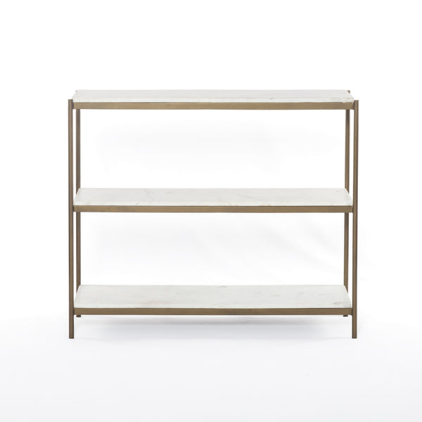 Felix Small Console Table In Antique Brass