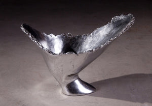 Burled Vase Silver Leaf
