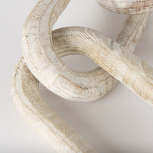Alix 29.0L x 5.0W x 5.0H Beige Wooden Link Chain Decorative Object