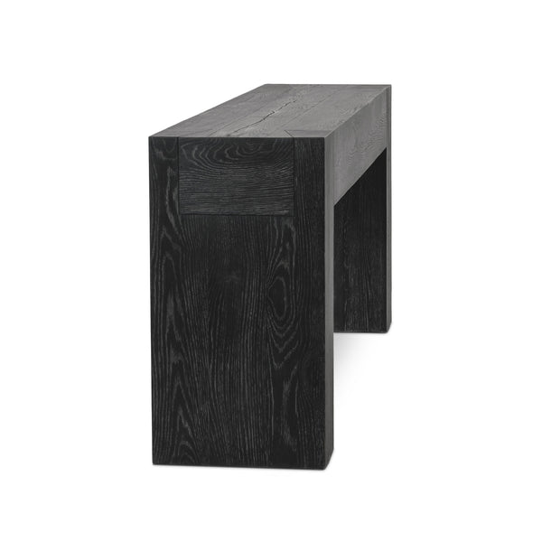 Bristol Solid Wood Rectangle Console Table - Aged Black